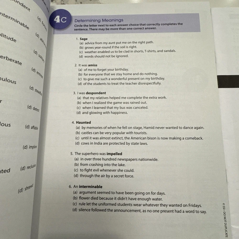 Wordly Wise 3000 4th Edition Book 8 Student WorkBook & Answer Key Book